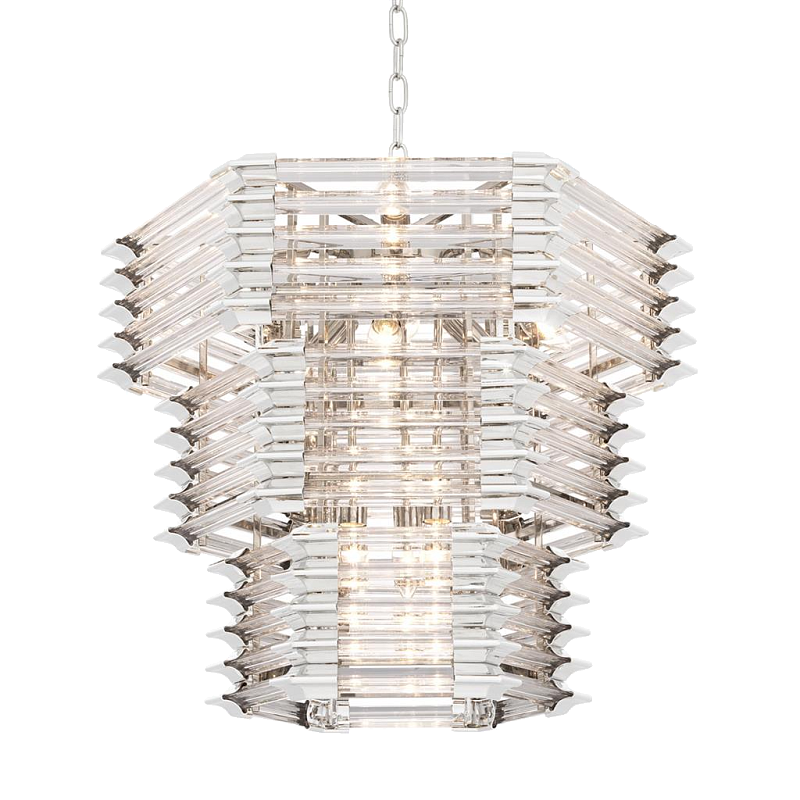 Люстра Chandelier Wren Никель Прозрачный (Transparent) в Сочи | Loft Concept 