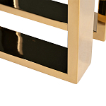 Столик журнальный квадратный с основанием в оттенках хром и золото Harmony Color and Shapes варинант исполнения - 3 | Loft Concept в Сочи