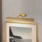 Светильник для картин цвета состаренная латунь с широким плафоном на прямоугольном основании Elstead Lighting варинант исполнения - 6 | Loft Concept в Сочи