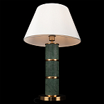 Настольная лампа на основании из зеленого мрамора с белым абажуром Noelia Green варинант исполнения - 4 | Loft Concept в Сочи