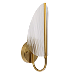 Бра с изогнутым рельефным плафоном Textured Glass варинант исполнения - 1 | Loft Concept в Сочи