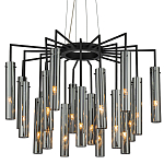 Люстра со стеклянными цилиндрическими плафонами Luminous Cylinders Smoky варинант исполнения - 3 | Loft Concept в Сочи