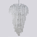 Люстра с прозрачными и белыми подвесками в виде лепестков FAIRYTREE Light варинант исполнения - 1 | Loft Concept в Сочи