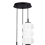 Люстра светодиодная каскадная с 3-мя белыми воздушными плафонами Glowing Cloud варинант исполнения - 5 | Loft Concept в Сочи