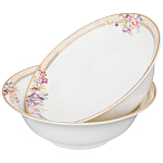 Сервиз столовый из фарфора белый с цветочным принтом на 6 персон 23 предмета Flower Porcelain Collection варинант исполнения - 1 | Loft Concept в Сочи