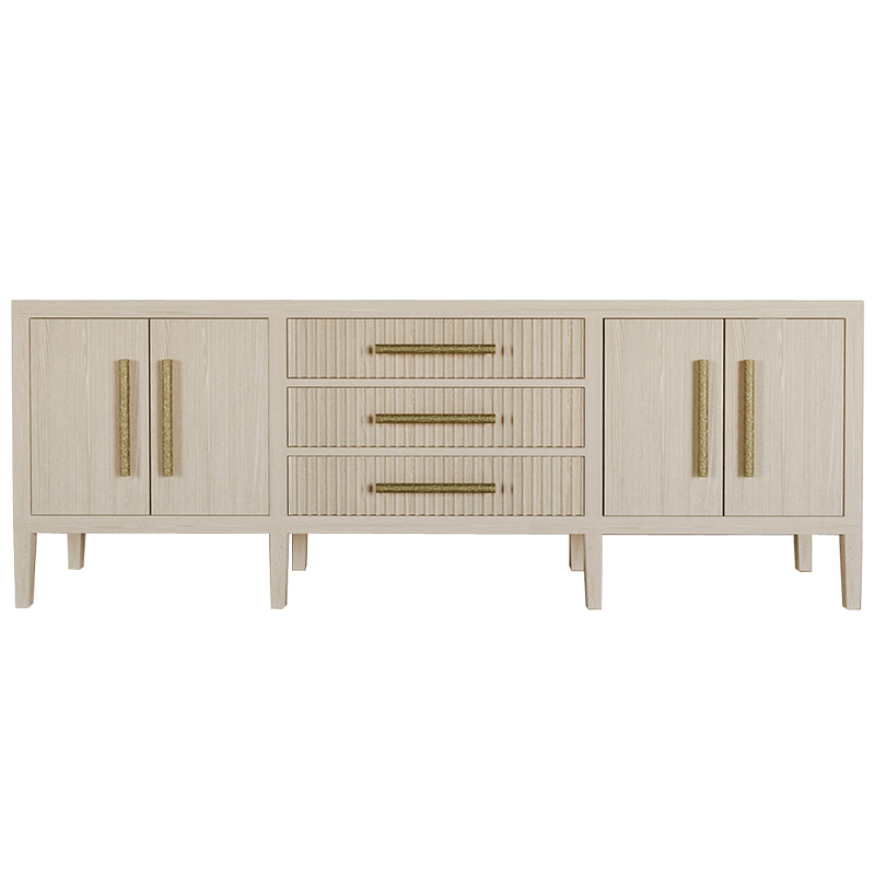 Большая VT-тумба Primo шпон Светлый дуб Древесина Золотой в Сочи | Loft Concept 