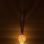 Торшер из перламутра на металлическом каркасе Indonesian Comet варинант исполнения - 4 | Loft Concept в Сочи