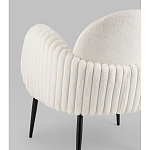 Полукресло Wave Stripes букле белый варинант исполнения - 3 | Loft Concept в Сочи