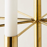 Люстра золотая с 16-ю тонкими цилиндрическими плафонами Shoulders варинант исполнения - 4 | Loft Concept в Сочи