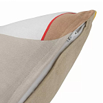 Подушка декоративная хлопковая бежевого цвета с абстрактным принтом Elysian Flow Sand варинант исполнения - 4 | Loft Concept в Сочи