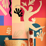 Обои ручная роспись в стиле Арт-деко Jazz Original colourway on painted silk with embroidery варинант исполнения - 4 | Loft Concept в Сочи