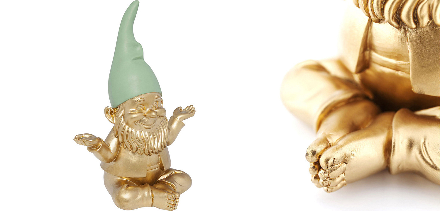Статуэтка Golden Meditating Gnome Статуэтка Golden Meditating Gnome - Loft-Concept в Сочи