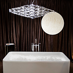 Люстра подвесная с тонкой металлической конструкцией цвета хром Quasar варинант исполнения - 7 | Loft Concept в Сочи