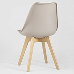 Стул с основой из пластика и мягким сиденьем Arvika Beige варинант исполнения - 5 | Loft Concept в Сочи