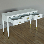 Дизайнерский Письменный стол Elsa Dreams White с тремя ящиками варинант исполнения - 4 | Loft Concept в Сочи