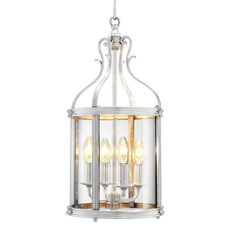 Люстра Eichholtz Lantern Princess Gracia Прозрачное Стекло Серебряный в Сочи | Loft Concept 