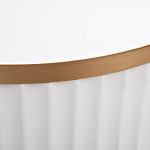 Консоль с ящиком белая с золотом Textured White Console with Gold варинант исполнения - 3 | Loft Concept в Сочи