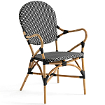 Кресло плетеное из ротанга Ronald Black White Rattan Chair варинант исполнения - 1 | Loft Concept в Сочи
