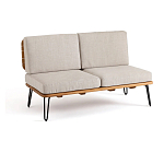 Двухместный диван из акации без подлоконтиков Amra варинант исполнения - 1 | Loft Concept в Сочи