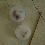 Круглая подставка под благовония из эпоксидной смолы с цветами белая Epoxy Resin Flowers Incense Stand White варинант исполнения - 4 | Loft Concept в Сочи