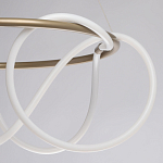 Люстра подвесная круглая золотого цвета с белыми изогнутыми световыми линиями Luke Lampco Tracer Lamp варинант исполнения - 6 | Loft Concept в Сочи