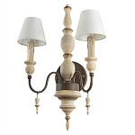 Бра с двумя конусовидными белыми тканевыми абажурами Terrain варинант исполнения - 3 | Loft Concept в Сочи