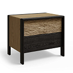 Тумба 2 ящика с подсветкой на рельефном фасаде Warm Industrial варинант исполнения - 2 | Loft Concept в Сочи