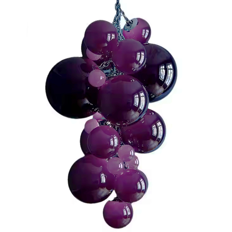 Люстра Grape Balls Сливовый цвет стекла Сливовый Люстра Grape Balls Сливовый цвет стекла Сливовый в Сочи | Loft Concept