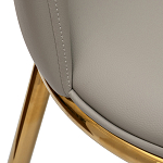 Стул бежевый из экокожи на золотых ножках Attribute of Elegance варинант исполнения - 2 | Loft Concept в Сочи