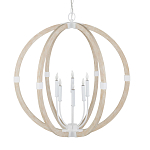 Подвесной светильник из дерева в форме сферы Eco Light варинант исполнения - 3 | Loft Concept в Сочи