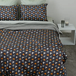 Постельное белье из сатина с принтом треугольники 150х200 см Triangular Dreams варинант исполнения - 8 | Loft Concept в Сочи