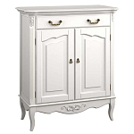 Комод белый из массива бука с ящиком и 2-мя дверцами в стиле прованс White Provence варинант исполнения - 1 | Loft Concept в Сочи