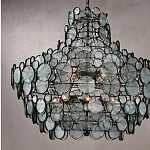 Люстра с каскадом из круглых прозрачных декоративных элементов Harmony of Light варинант исполнения - 2 | Loft Concept в Сочи