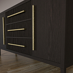 Буфет Primo с тремя ящиками и двумя фасадами Темный орех варинант исполнения - 8 | Loft Concept в Сочи