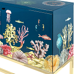 Буфет ручная роспись в морском стиле Cabinet Fondo Marino  варинант исполнения - 2 | Loft Concept в Сочи