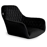 Стул с мягкой черной обивкой из велюра и подъемно-поворотным механизмом на колесиках Harper Black варинант исполнения - 2 | Loft Concept в Сочи