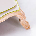 Диван двухместный из натурального бука золотистый с изображением птиц и цветов Blooming Birds варинант исполнения - 3 | Loft Concept в Сочи