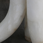 Торшер геометрический с тремя мраморными плафонами Marble Tripod варинант исполнения - 11 | Loft Concept в Сочи