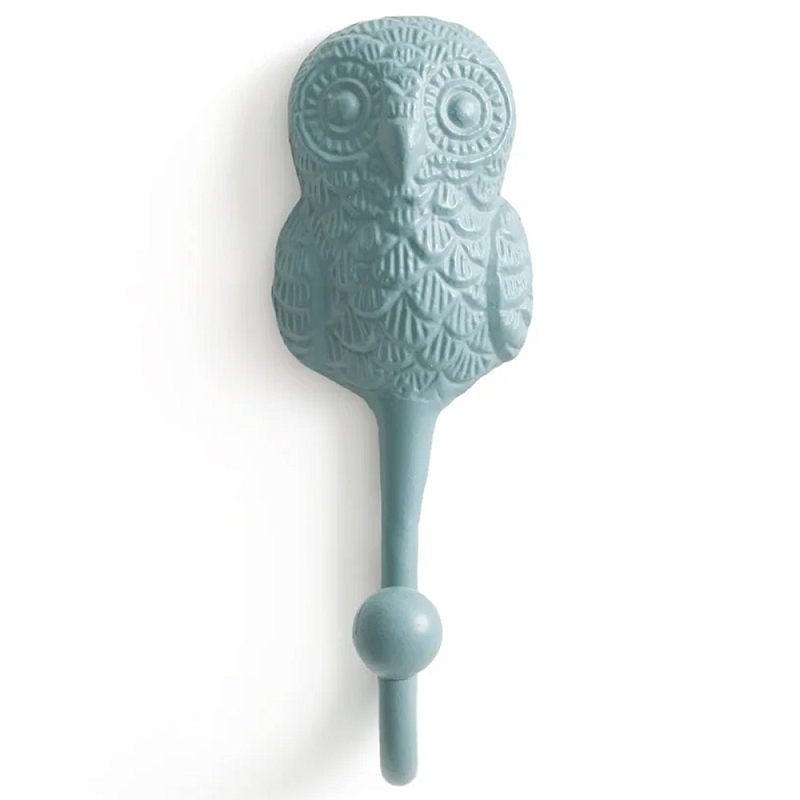 Настенный крючок в виде совы Owl Wall Hook Blue Голубой Настенный крючок в виде совы Owl Wall Hook Blue Голубой в Сочи | Loft Concept