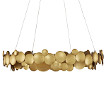 Люстра круглая из многослойных золотых дисков Metal Disc Chandelier варинант исполнения - 2 | Loft Concept в Сочи