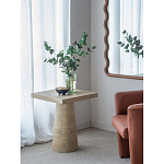 Столик приставной с квадратной столешницей Textured Cream Table варинант исполнения - 8 | Loft Concept в Сочи