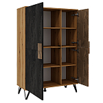 Шкаф двухдверный с 2-мя отделами с полками Stone Effect варинант исполнения - 3 | Loft Concept в Сочи