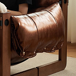 Кресло-диван кожаное на деревянном каркасе Medieval Furniture варинант исполнения - 4 | Loft Concept в Сочи