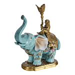 Подсвечник в виде слона из фарфора с бронзовыми элементами Elephant in the Garden of Eden варинант исполнения - 2 | Loft Concept в Сочи