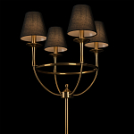 Торшер с металлическим основанием бронзового цвета с черными конусовидными абажурами Dignity варинант исполнения - 4 | Loft Concept в Сочи