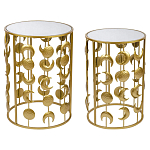 Набор из двух столов из металла Brass Symphony Moon варинант исполнения - 1 | Loft Concept в Сочи