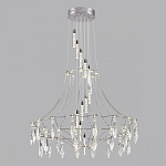 Люстра подвесная из металла с хрустальными прозрачными подвесками Quasar 81 варинант исполнения - 10 | Loft Concept в Сочи
