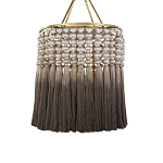 Люстра плетеная с кисточками на золотистом каркасе Boho Tassel Chandelier варинант исполнения - 1 | Loft Concept в Сочи