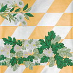 Обои ручная роспись Tiled Meadow Original colourway on Egyptian Gold gilded paper варинант исполнения - 1 | Loft Concept в Сочи