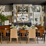 Обои ручная роспись в стиле Арт-деко Symphony Original colourway on Arkose silk dupion варинант исполнения - 1 | Loft Concept в Сочи